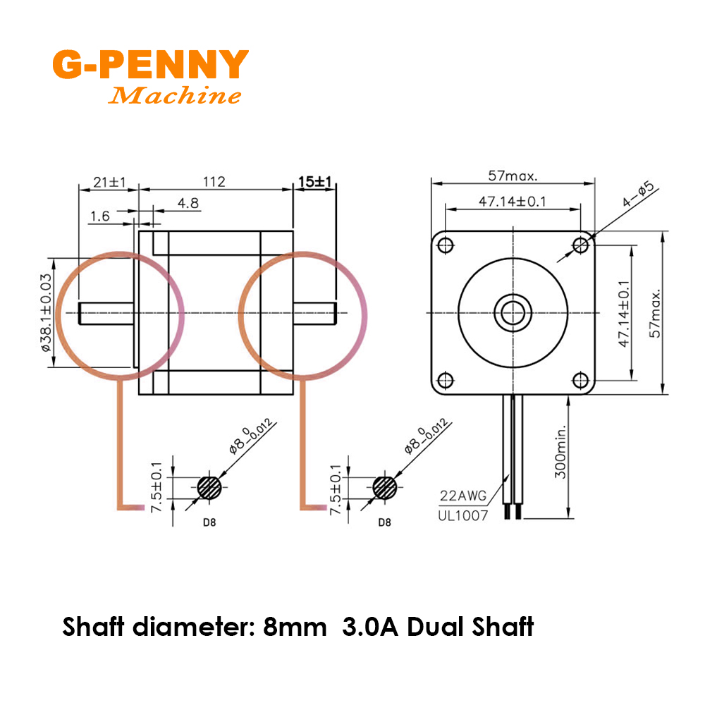 NEMA23 57x112mm 3Nm Stepper Mo - Nema23 Stepper ulasan dan harga