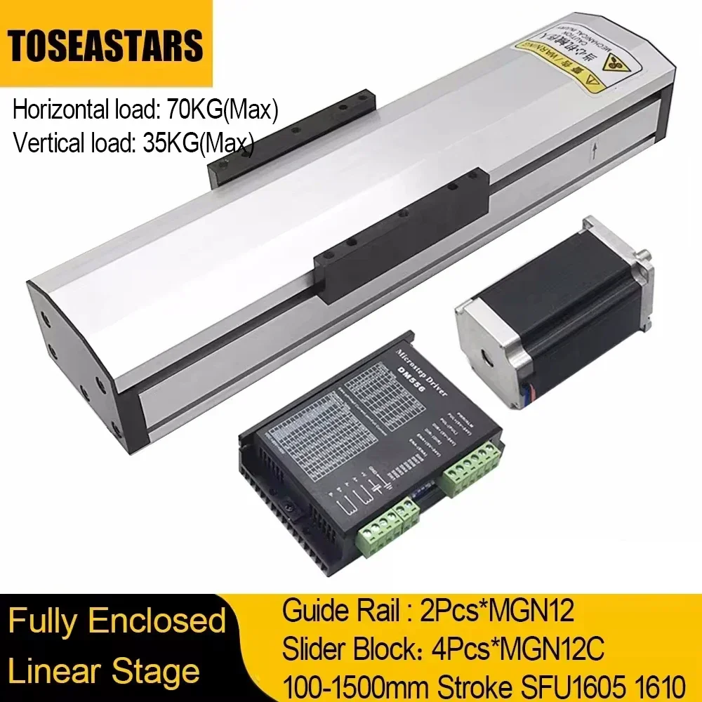 Fully Enclosed Linear Rail Gui - Nema23 Stepper ulasan dan harga