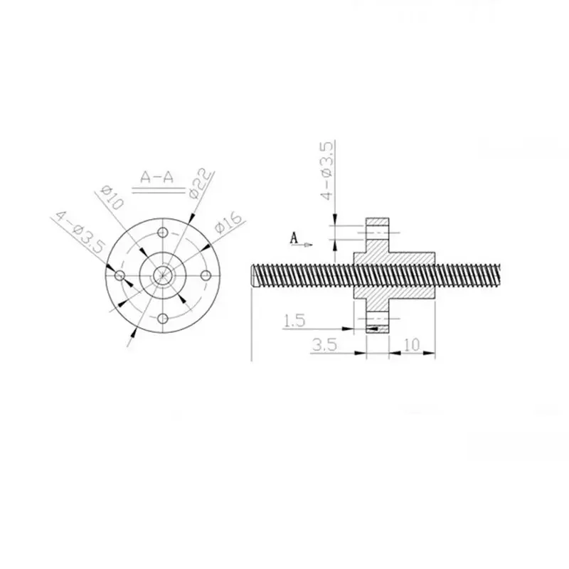T8 lead screw Left-hand thread - Lead Screw 8Mm ulasan dan harga