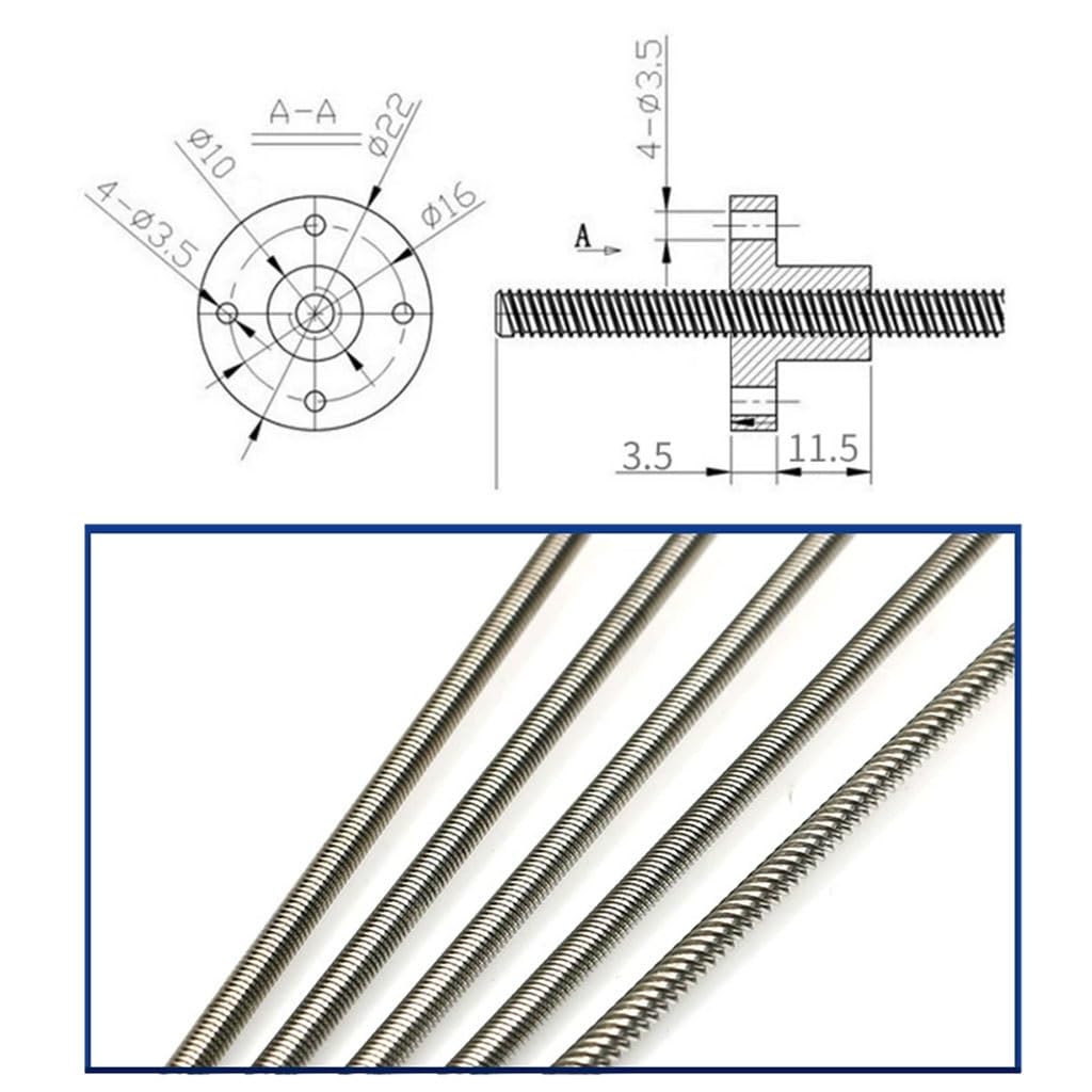 1pcs T6 lead Screw Round Flang - Lead Screw 8Mm ulasan dan harga