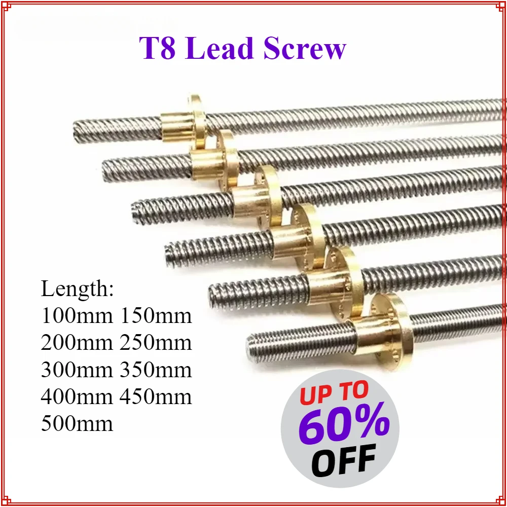 T8 Lead Screw Rod Lead Pitch 8 - Lead Screw 8Mm ulasan dan harga