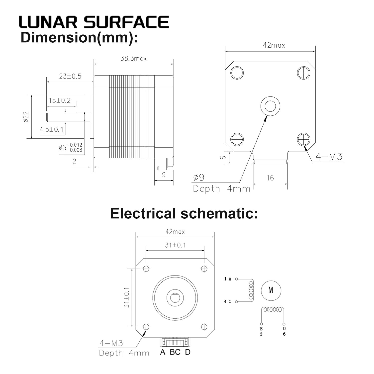 LS-3D Printer Parts 17HS4401S  - Nema 17 Stepper ulasan dan harga