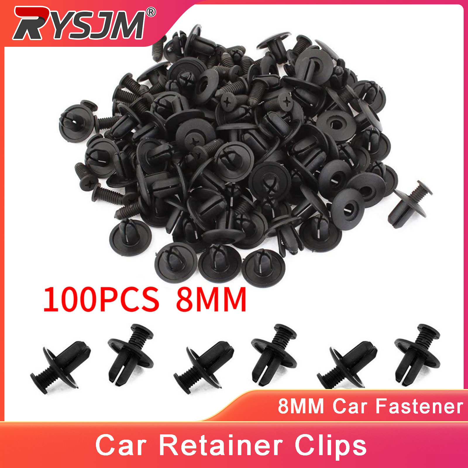 8MM 100PCS Car Plastic Rivets  - Lead Screw 8Mm ulasan dan harga