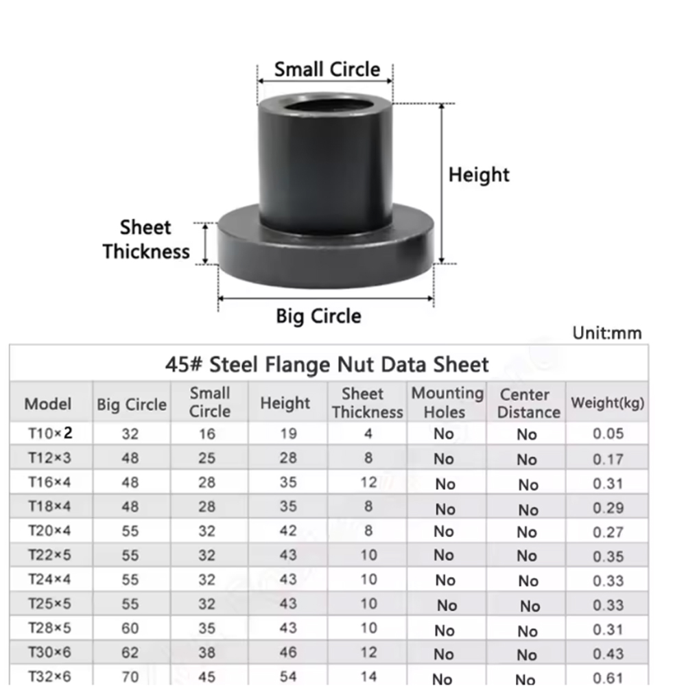 1pcs Nut Pitch 3-8mm 45# Steel - Lead Screw 8Mm ulasan dan harga
